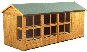 Power 16x6 Apex Combined Potting Shed with 4ft Storage Section
